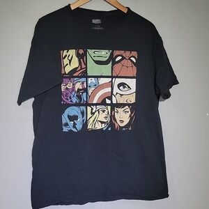 Marvel Men's Black Graphic T-Shirt